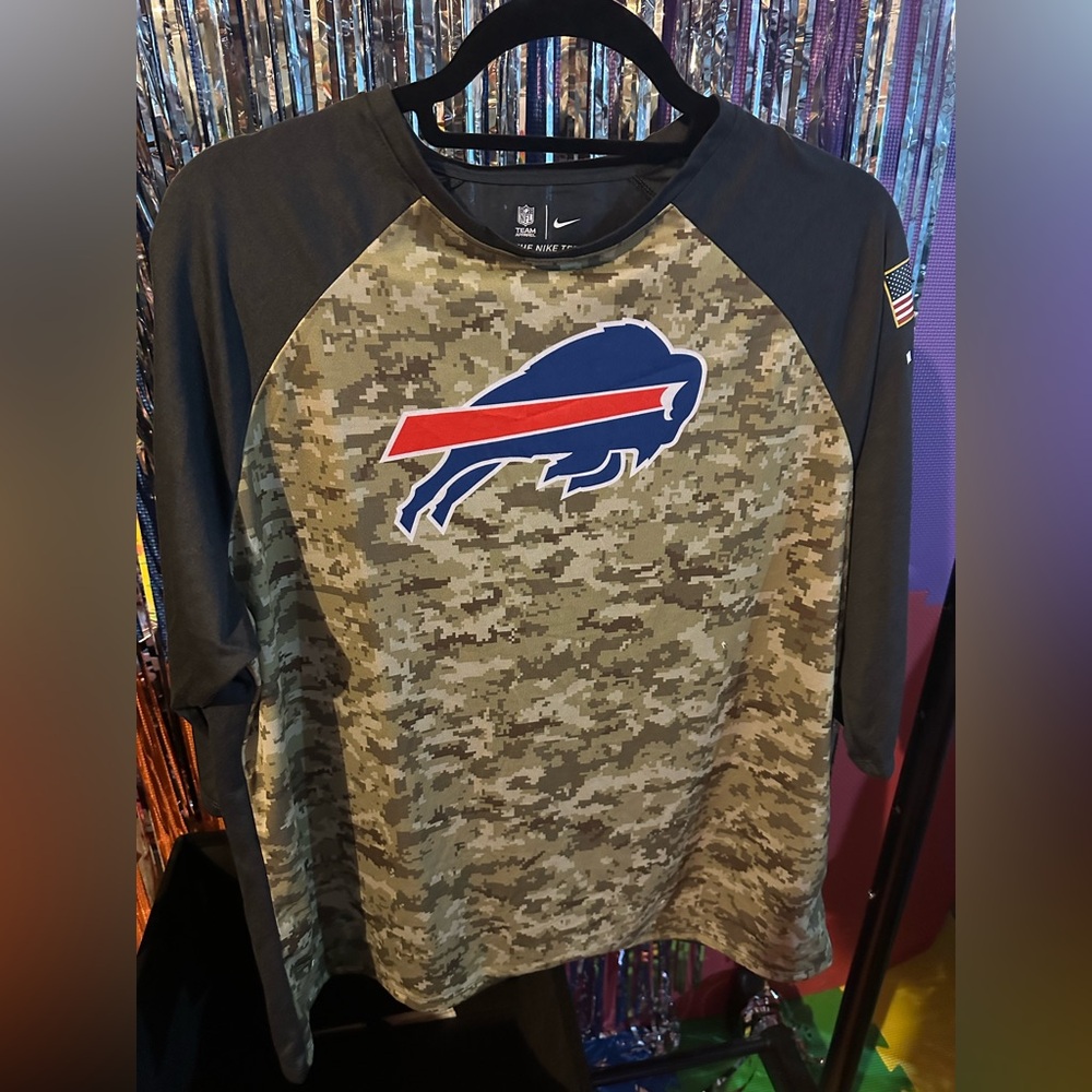 Women's Buffalo Bills Salute to Service Nike 3/4 Sleeve